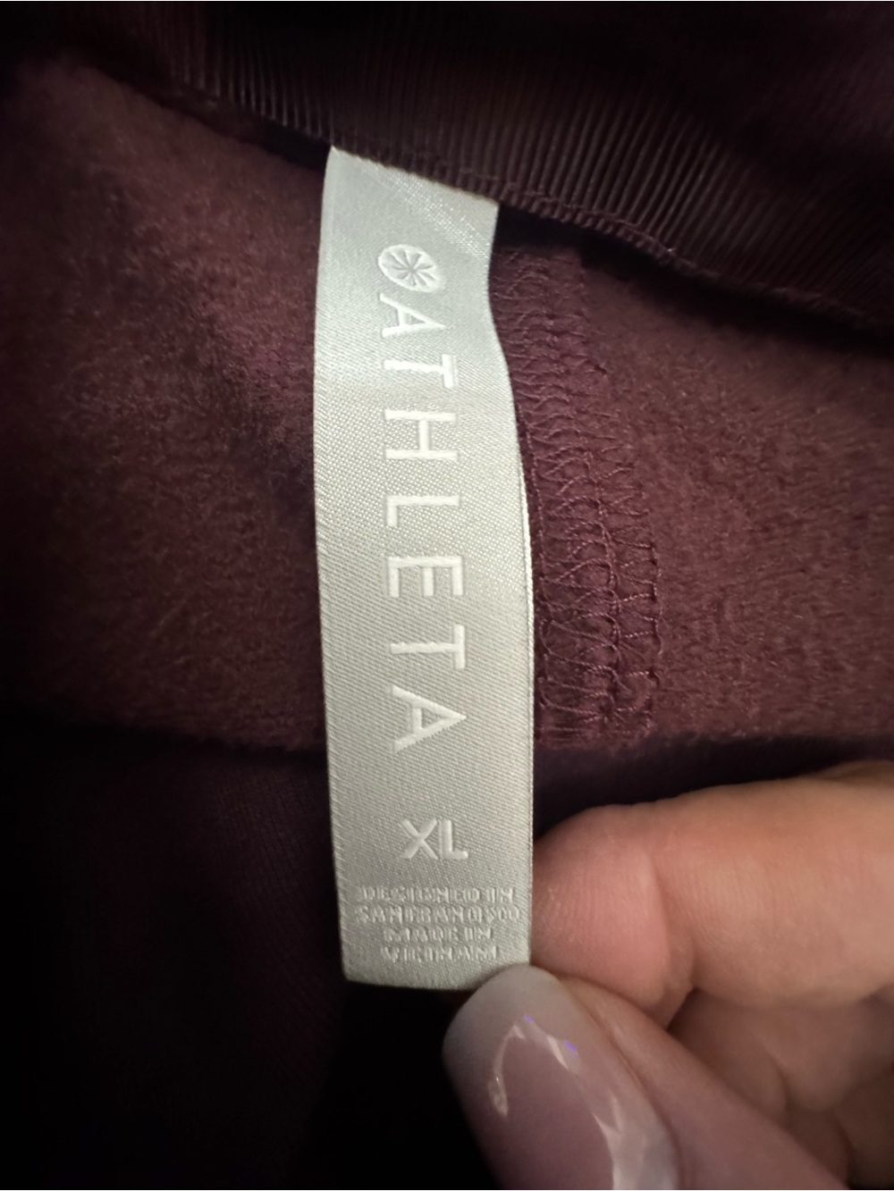 Athleta Plum Cowl Neck Long Sleeve Pullover - Picture 2 of 3